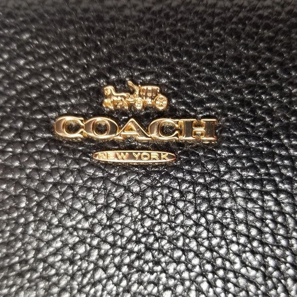 Coach Leather Pouch/Clutch with Detachable Strap, Black - Picture 10 of 10